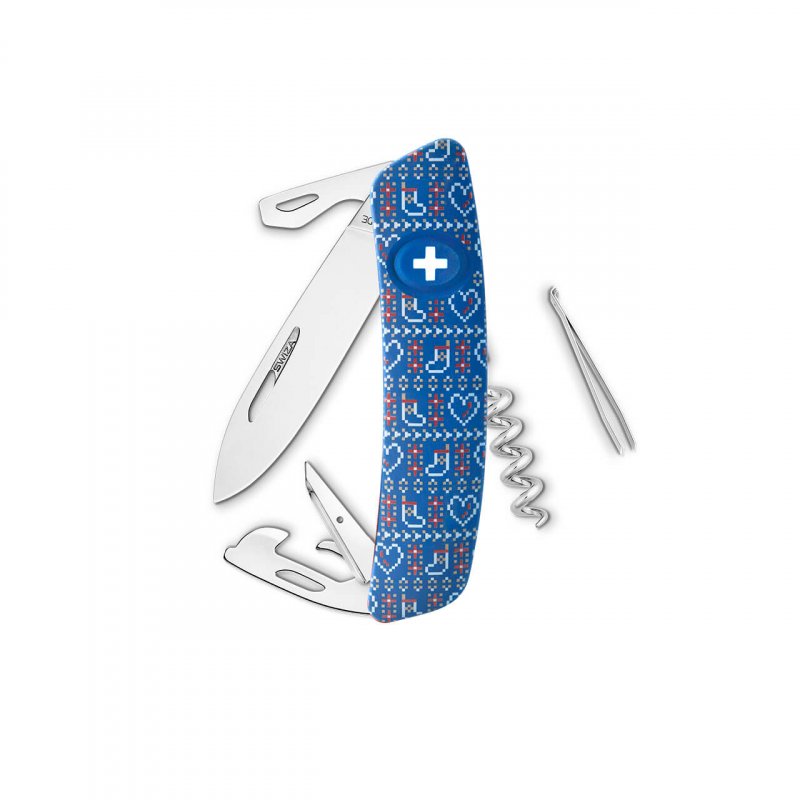 Navaja EDICION ESPECIAL Standard D03 KNITTING, 11 funciones, azul oscuro