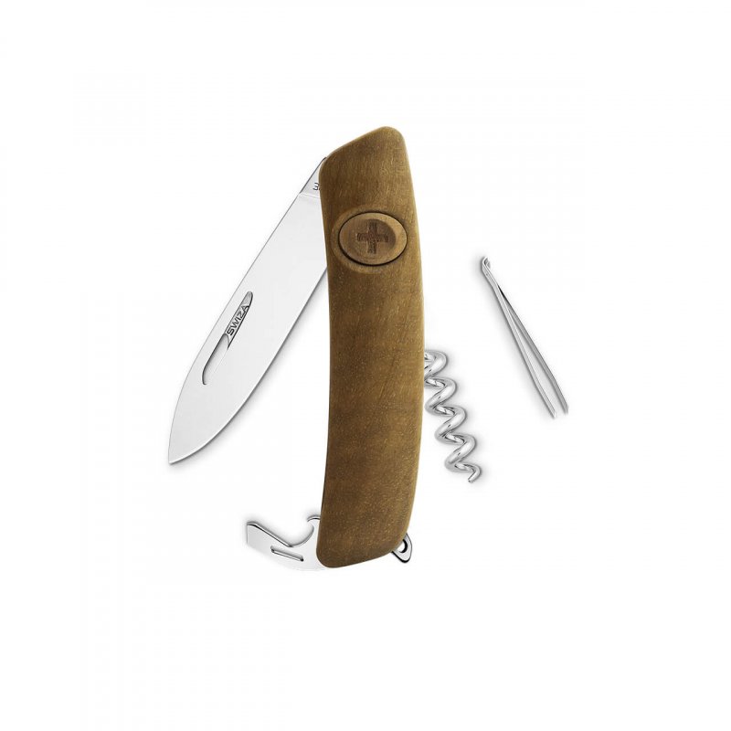 Navaja POLISHED Standard Winemaker WM01 R, 7 funciones, madera nogal