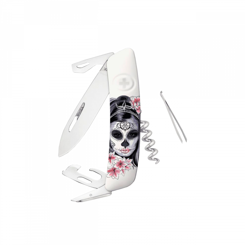 Navaja EDICION ESPECIAL Standard D03 SEÑORITA, 11 funciones, blanco