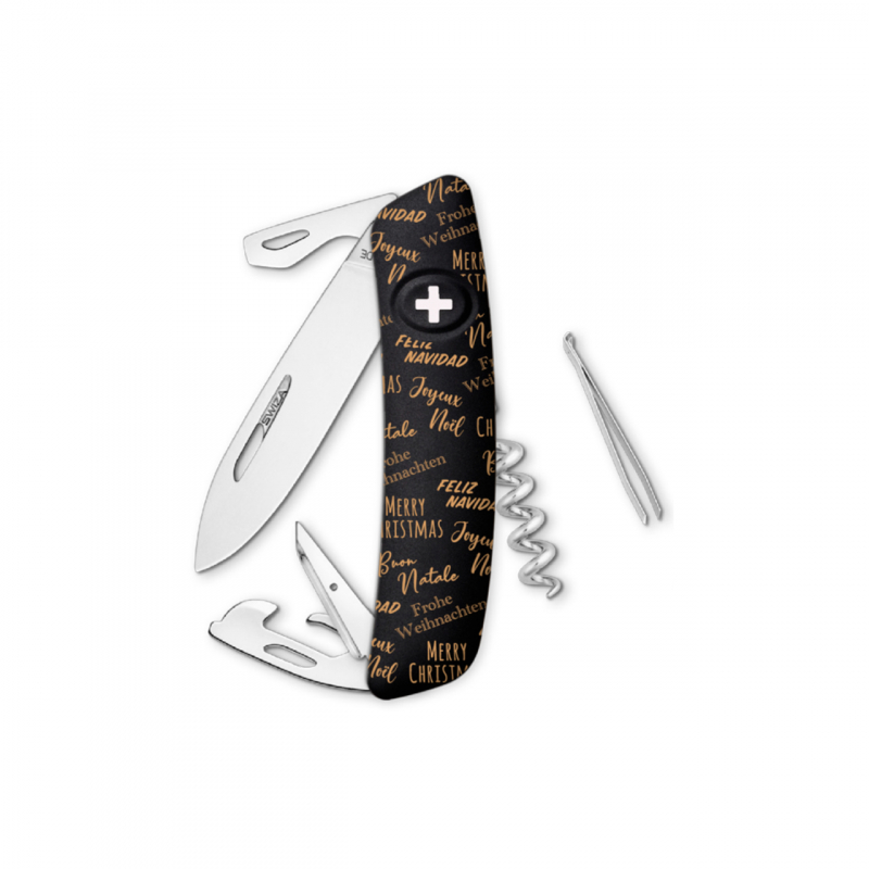 Navaja EDICION ESPECIAL Standard D03 WISHES, 11 funciones, negro