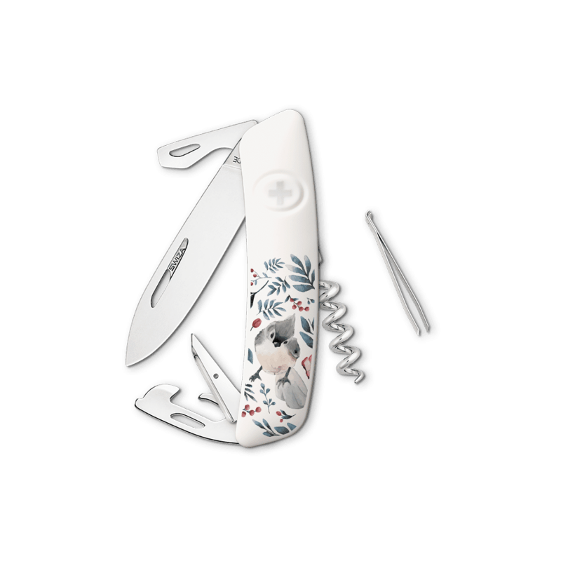 Navaja EDICION ESPECIAL Standard D03 WINTER SPARROW, 11 funciones, blanco