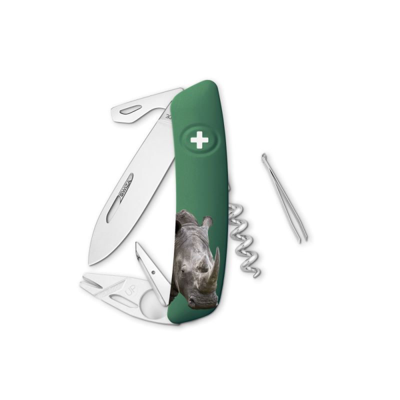 Navaja WILD LIFE Standard TT03 RHINOCEROS, 11 funciones, verde