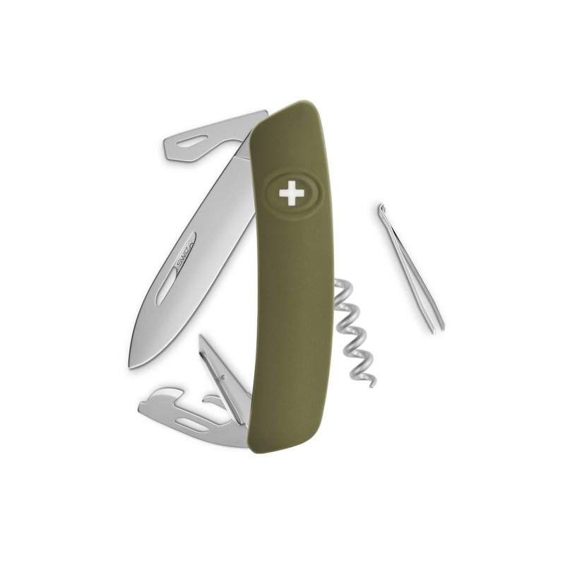 Navaja ALLMATT Standard D03, 11 funciones, olivo