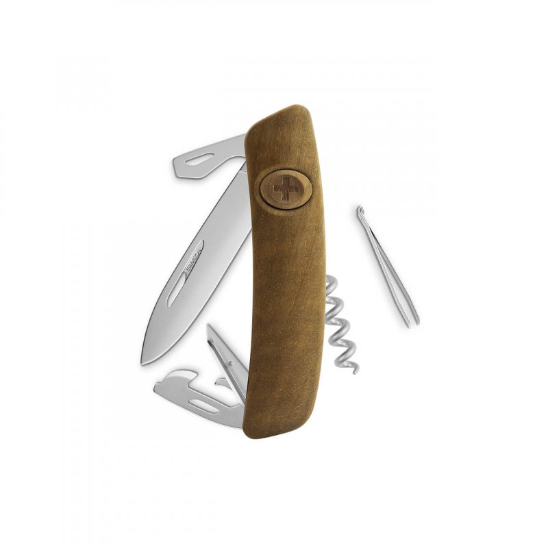 Navaja ALLMATT Standard D03, 11 funciones, madera nogal