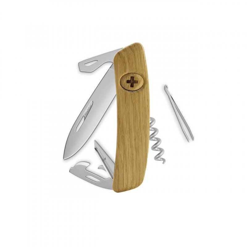 Navaja ALLMATT Standard D03, 11 funciones, madera roble