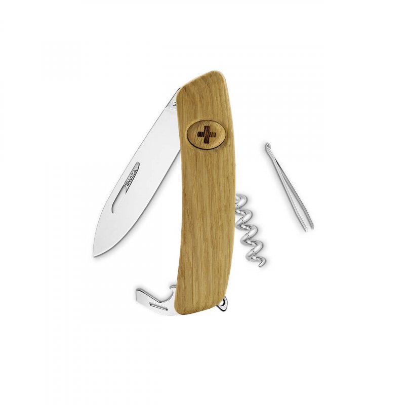 Navaja POLISHED Standard Winemaker WM01 R, 7 funciones, madera roble