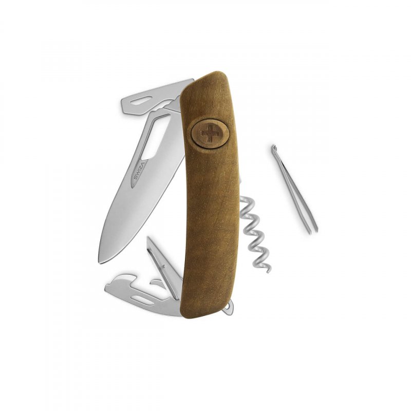 Navaja Le Néo-Rétro ALLMATT Single Hand SH03 R, 12 funciones, madera nogal
