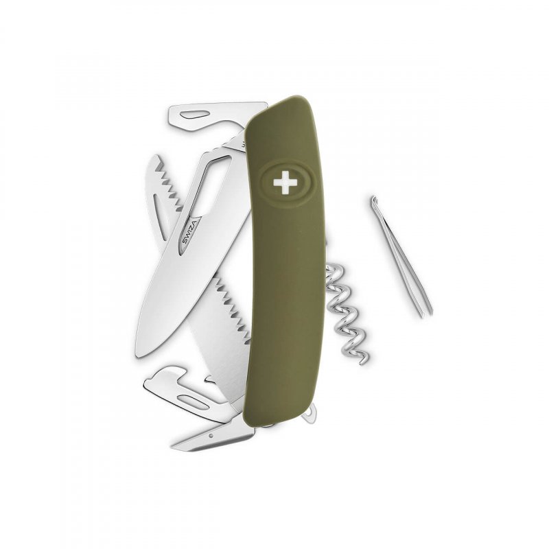 Navaja POLISHED Single Hand SH05 R, 13 funciones, olivo