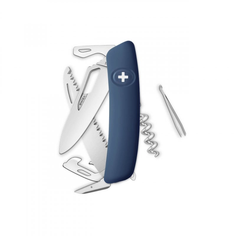 Navaja POLISHED Single Hand SH05 R, 13 funciones, azul oscuro