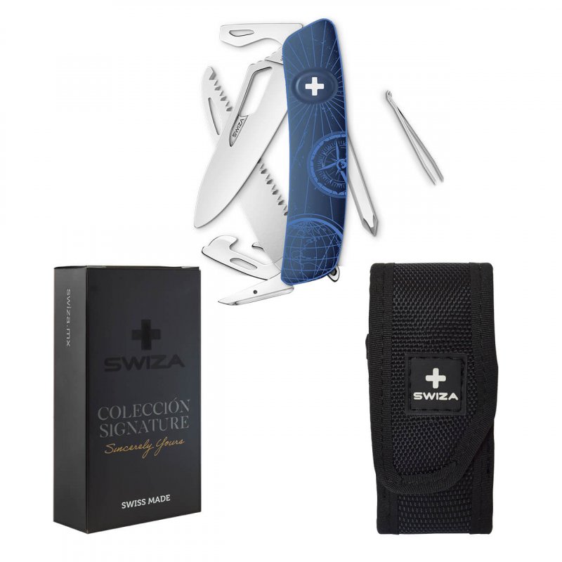 Navaja EDICIÓN LIMITADA Single Hand SH06 R, 13 funciones, azul oscuro