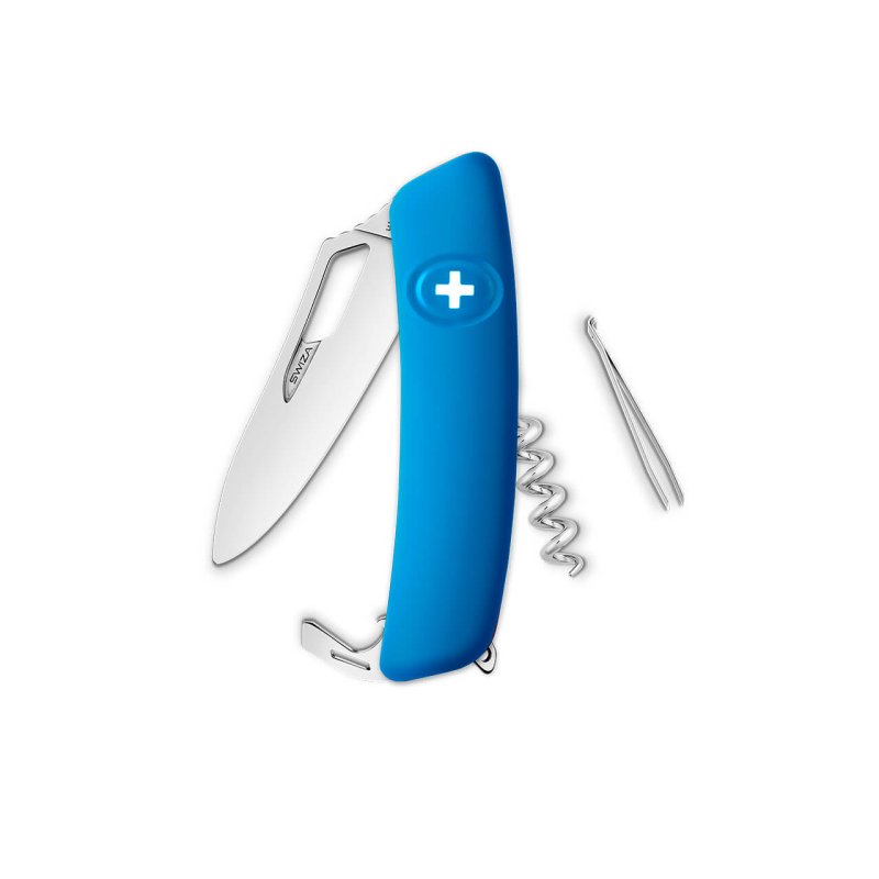 Navaja POLISHED Single Hand Winemaker SH01 R-WM, 7 funciones, azul