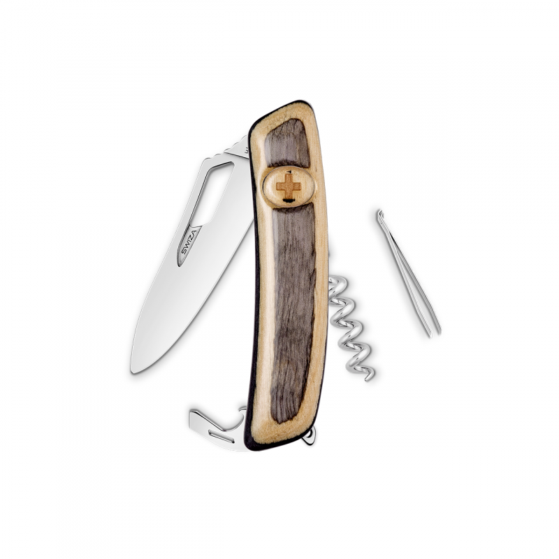 Navaja POLISHED Single Hand Winemaker SH01 R-WM, 7 funciones, madera laminada blanca