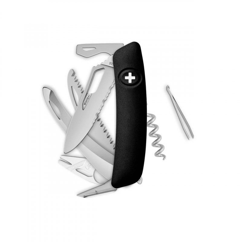 Navaja ALLMATT Single Hand SH09TR-HUTT, 14 funciones, negro